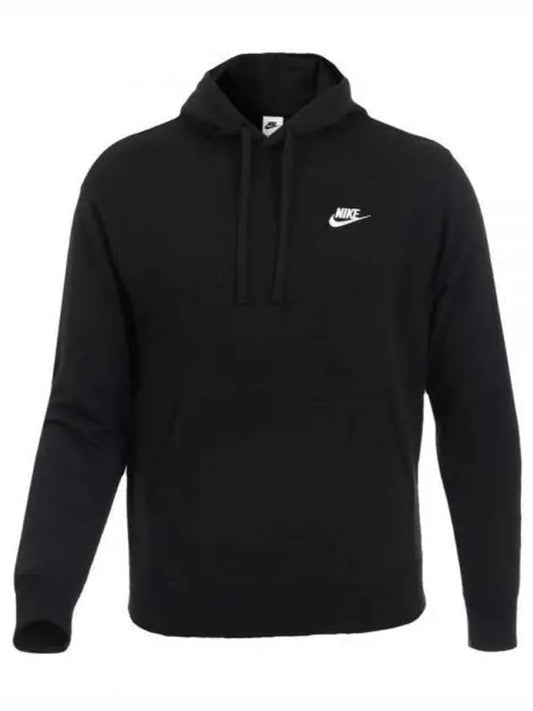 Sportswear Club Pullover Hoodie Black - NIKE - BALAAN 2