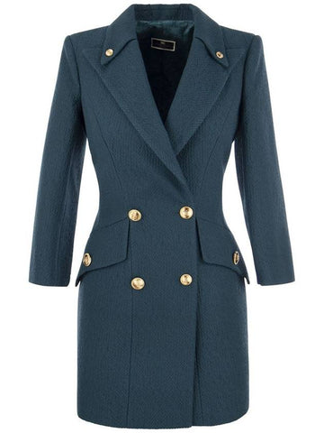 Robe-manteau in textured fabric - ELISABETTA FRANCHI - BALAAN 1