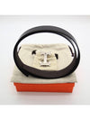 Reversible Leather Strap 32mm Belt Black - HERMES - BALAAN 3