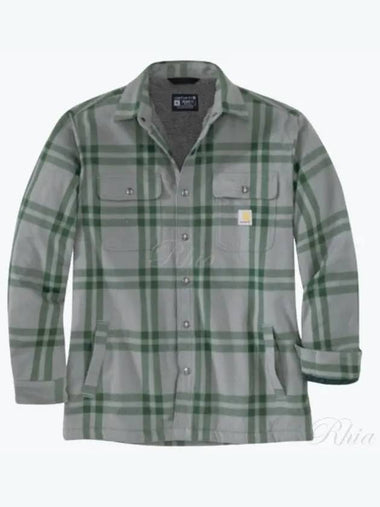 Relaxed Fit Flannel Sherpa Lined Shirt Jac 106354 E82 Jacket - CARHARTT - BALAAN 1