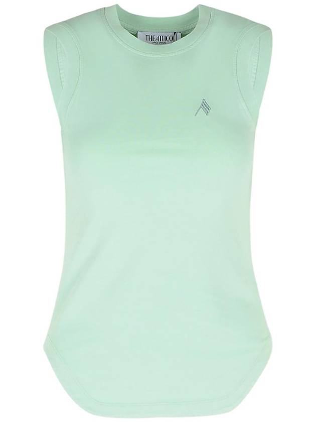 The Attico Green Cotton Tank Top - THE ATTICO - BALAAN 1