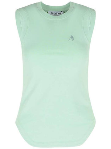 The Attico Green Cotton Tank Top - THE ATTICO - BALAAN 1