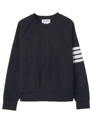 Diagonal raglan sleeve sweatshirt navy T shirt - THOM BROWNE - BALAAN 1