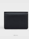 Triomphe Shiny Calfskin Flap Card Wallet Black - CELINE - BALAAN 6