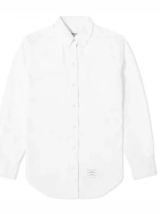 Women's Hidden Three Stripes Oxford Classic Shirt White - THOM BROWNE - BALAAN 2