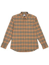 Small Scale Check Stretch Cotton Long Sleeve Shirt Beige - BURBERRY - BALAAN 2