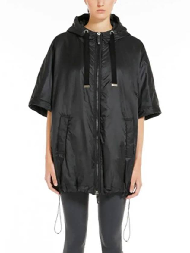 Greenca Short Sleeve Hooded Padded Cape Black - MAX MARA - BALAAN 3