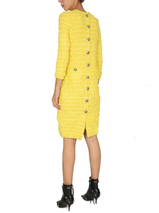 tweed midi dress yellow - BALENCIAGA - BALAAN 3