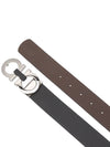 Reversible Gancini Belt Black Hickory - SALVATORE FERRAGAMO - BALAAN 5