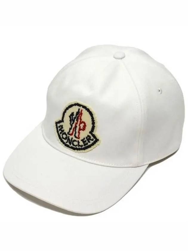 Logo Patch Ball Cap White - MONCLER - BALAAN 4