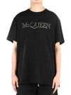 Girocolo Logo Short Sleeve T-Shirt Black - ALEXANDER MCQUEEN - BALAAN 2