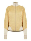 Women's Melange Compact Jersey Wool Zip-Up Jacket Yellow - JIL SANDER - BALAAN 2