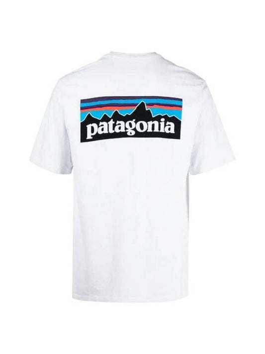P 6 Logo Responsibili Short Sleeve T-Shirt White - PATAGONIA - BALAAN 1