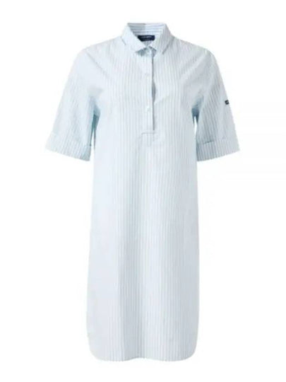 Leonie Shirt Short Dress White Light Blue - SAINT JAMES - BALAAN 2