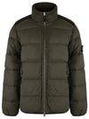 Logo Patch High Neck Padding Jacket Green - STONE ISLAND - BALAAN 2