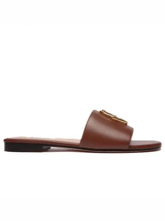 Metal Logo Slippers Brown - BALLY - BALAAN 2