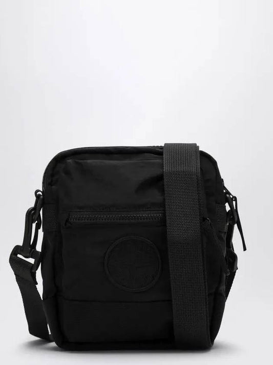 Logo Patch Cross Bag Black - STONE ISLAND - BALAAN 2