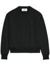 Embroidered Heart Logo Sweatshirt Black - AMI - BALAAN 2