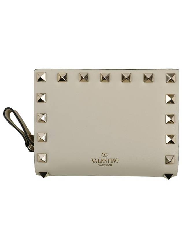 Small Size Rockstud Half Wallet Ivory - VALENTINO - BALAAN 3