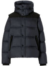 Detachable Sleeve Hooded Short Padding Navy - BURBERRY - BALAAN 2