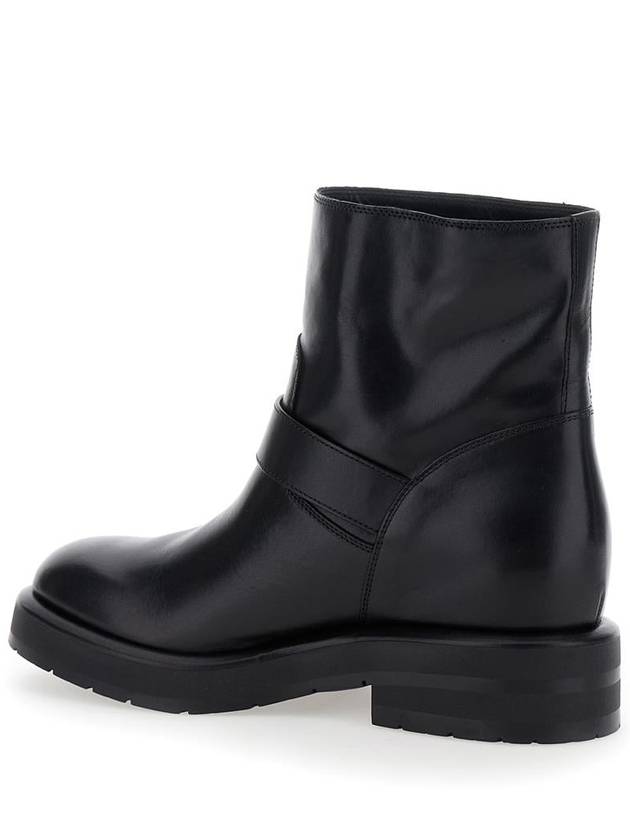 'Coddington' Black Ankle Boots With Paddington Buckle In Leather Woman - CHLOE - BALAAN 3