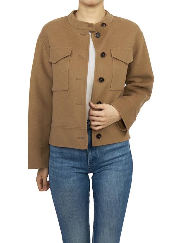 Supremo Cropped Virgin Wool Single Coat Brown - MAX MARA - BALAAN 6