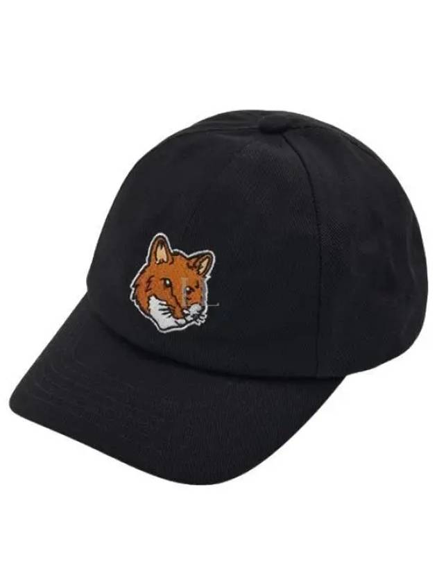 Large Fox Head 6P Ball Cap Black - MAISON KITSUNE - BALAAN 2