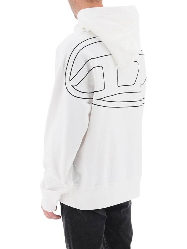 S Macs Megoval D Hoodie White - DIESEL - BALAAN 4