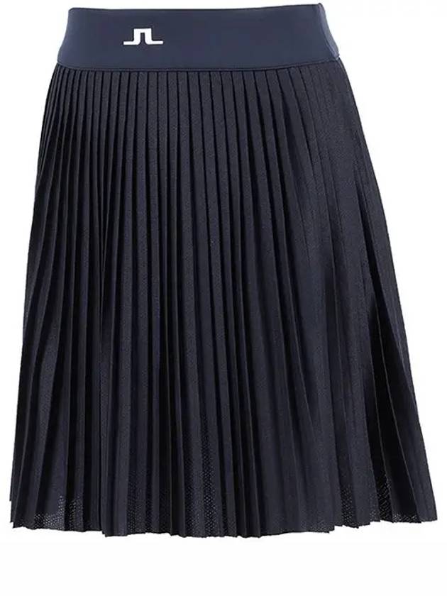 Women's Binx Pleated Skirt Navy - J.LINDEBERG - BALAAN 3