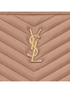 Gold Monogram Matelasse Clutch Bag Beige - SAINT LAURENT - BALAAN 4