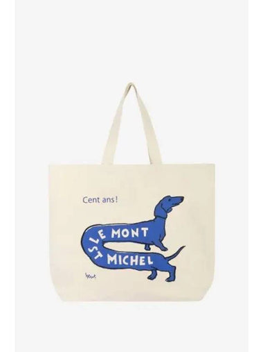 LE MONT ST MICHEL Dog Tote Bag Blue - LE MONDE BERYL - BALAAN 1