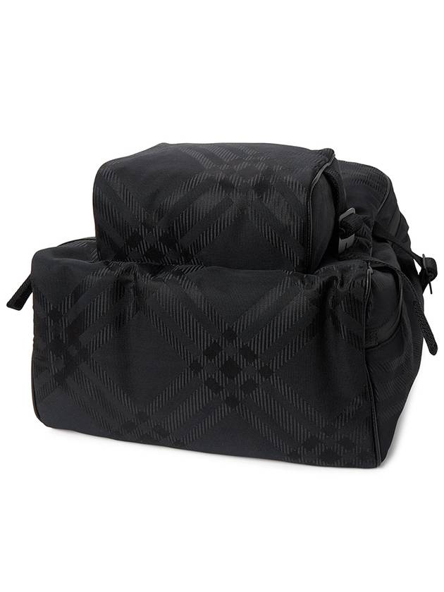 Check Print Jacquard Backpack Black - BURBERRY - BALAAN 5