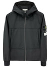 Soft Shell Brushed Lining Zip Up Hoodie Black - STONE ISLAND - BALAAN 2