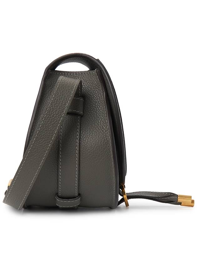 Marcie Saddle Small Grained Leather Cross Bag Grey - CHLOE - BALAAN 3