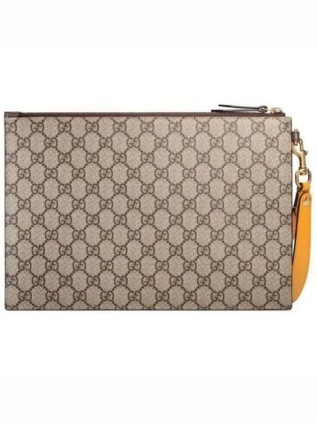 Neo Vintage GG Supreme Clutch Bag Beige Ebony - GUCCI - BALAAN 3