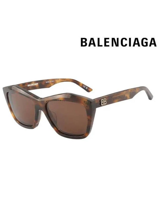 Eyewear Polygonal Havana Sunglasses Leopard - BALENCIAGA - BALAAN 2