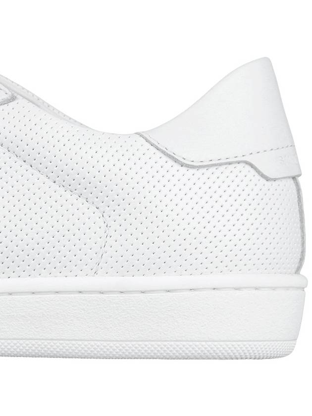 Court Classic Perforated Leather Low Top Sneakers White - SAINT LAURENT - BALAAN 7