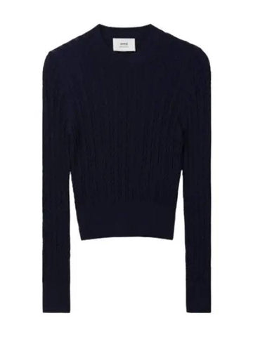 cable knit navy - AMI - BALAAN 1