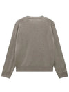 Heart Embroidered Logo Crew Neck Knit Top Beige - AMI - BALAAN 6