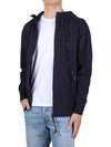 Diagonal Raised Fleece Goggle Hooded Jacket Navy - CP COMPANY - BALAAN 4