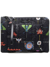 Print Nylon Clutch Bag Black - VALENTINO - BALAAN 2