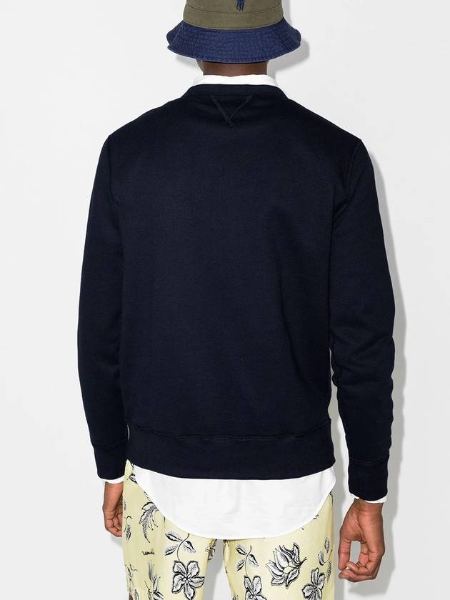 Embroidered Logo Pony Crew Neck Sweatshirt Navy - POLO RALPH LAUREN - BALAAN 5