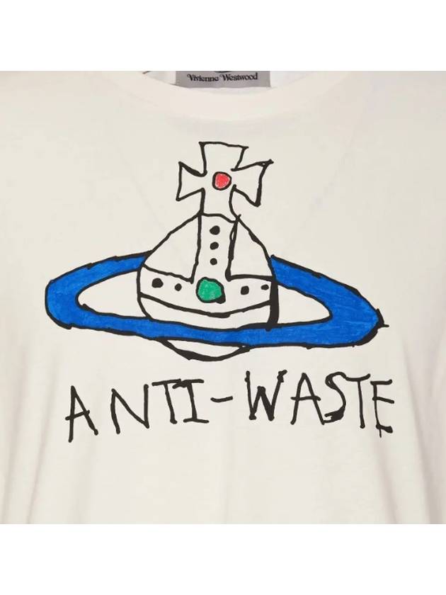 Anti Waste Short Sleeve T-Shirt Ivory - VIVIENNE WESTWOOD - BALAAN 5