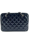 Patent silver shoulder bag - CHANEL - BALAAN 5