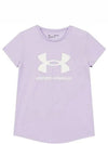 Logo Cotton Short Sleeve T-Shirt Purple - UNDER ARMOUR - BALAAN 2