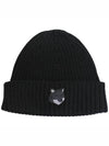 Wool Fox Head Beanie Black - MAISON KITSUNE - BALAAN 2