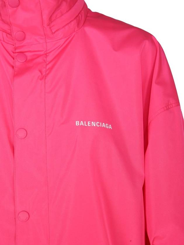 logo oversized taffeta raincoat pink - BALENCIAGA - BALAAN 6