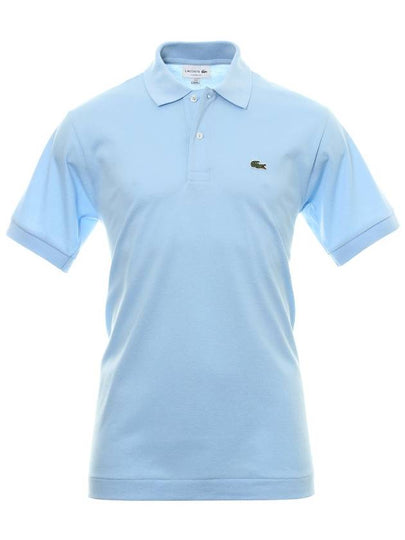 Men's Logo Classic Fit Cotton Short Sleeve Polo Shirt Panorama Blue - LACOSTE - BALAAN 2