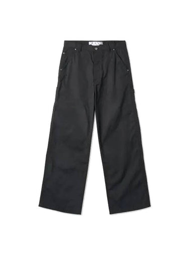 Polyamide Cotton Wide Pants Black - OFF WHITE - BALAAN 1