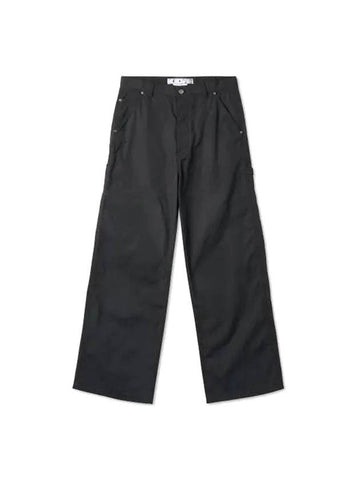 Polyamide Cotton Wide Pants Black - OFF WHITE - BALAAN 1